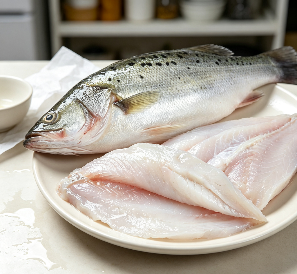 Whole & Filleted Sea Bass