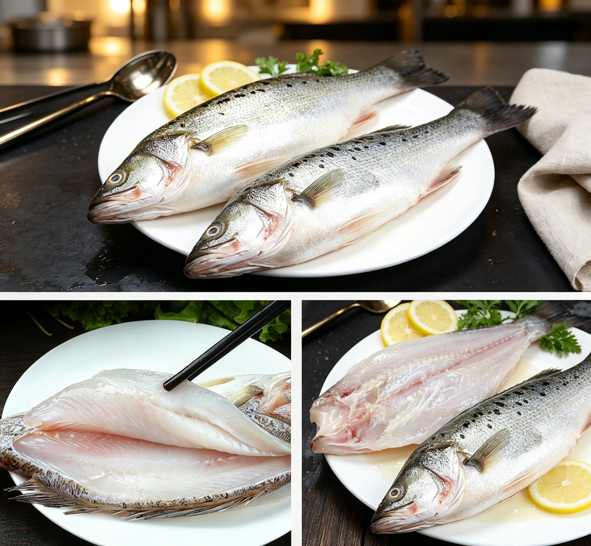 Whole & Filleted Sea Bass
